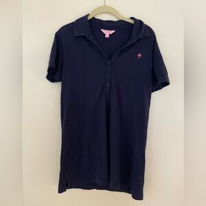 Vintage Lilly Pulitzer polo shirt - navy/L